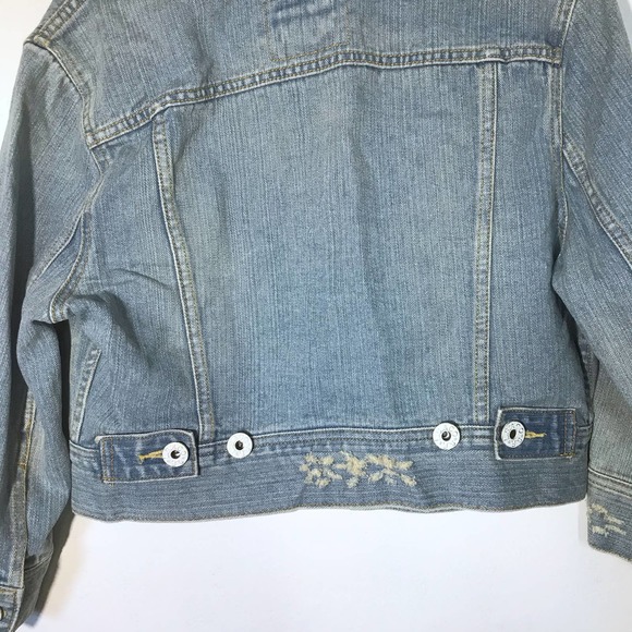 Levi's Jeans Button Front Crop Denim Jacket - Picture 9 of 10